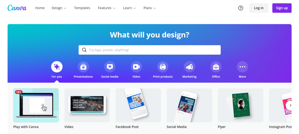 Canva graphic designing tool